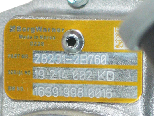 NEW BorgWarner B01 Turbo for Hyundai Eleantra Velostar Tucson 1.6L 16399980016